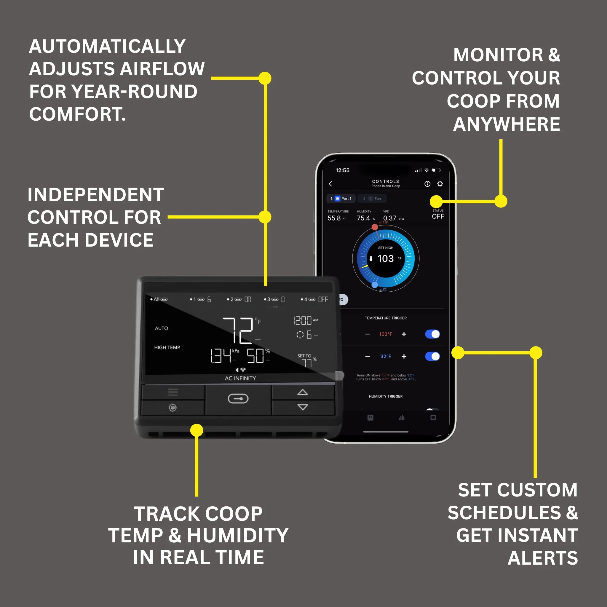 Coop Climate Control System - Smart Ventilation & Fan Controller System + Power Outlet - Image 3