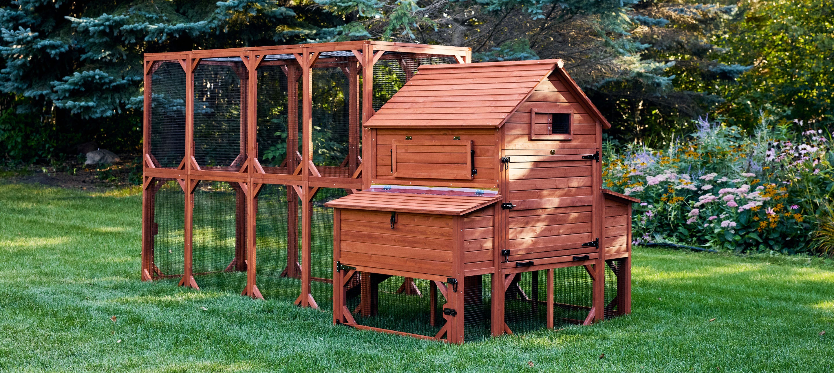 BUNDLE: Rhode Island Chicken Coop + Run Extension + Run Roof - Image 7